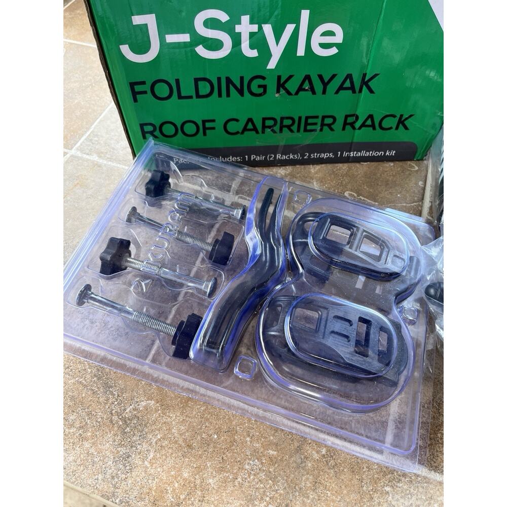 IKURAM J-Style Folding Kayak Roof Carrier Rack KRK-F010A Missing Straps & Manual - Picture 3 of 13